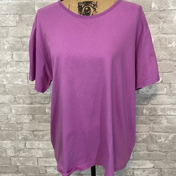 Just My Size Relaxed Fit Purple Tee - Picture 1 of 4